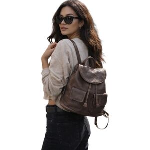 Giani Bernini Chocolate Leather Backpack